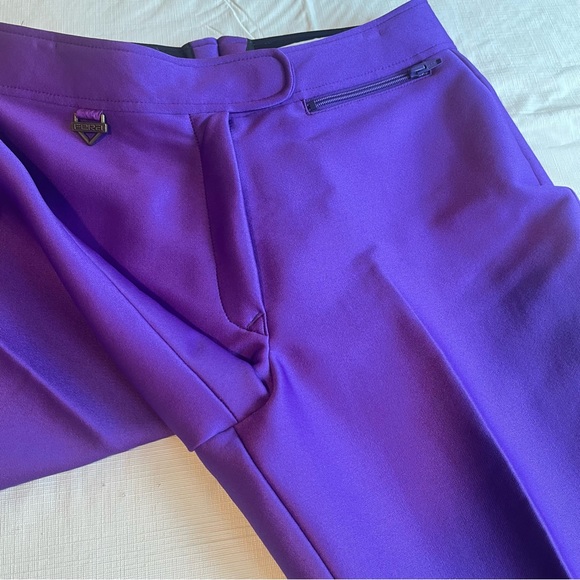 Fera Skiwear Purple Stirrup Ski Pants Wool Nylon Spandex (Bb) - Picture 4 of 16